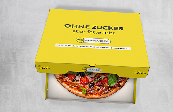 Pizzakarton To-Go Produkte To-Go Kampagnen Beispiele AD2GO