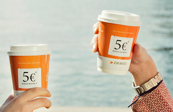 Zwei Zalando Coffee To-Go Becher mit 5 Euro Gutschein AD2GO