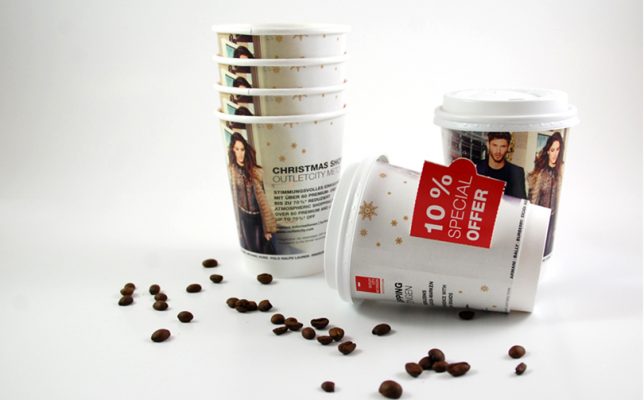 Outletcity Metzingen Coffee To-Go Becher To-Go Kampagnen Beispiele AD2GO
