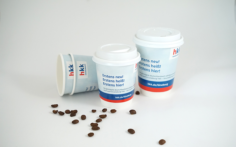 HKK Krankenkasse Coffee To-Go Becher To-Go Kampagnen Beispiele AD2GO